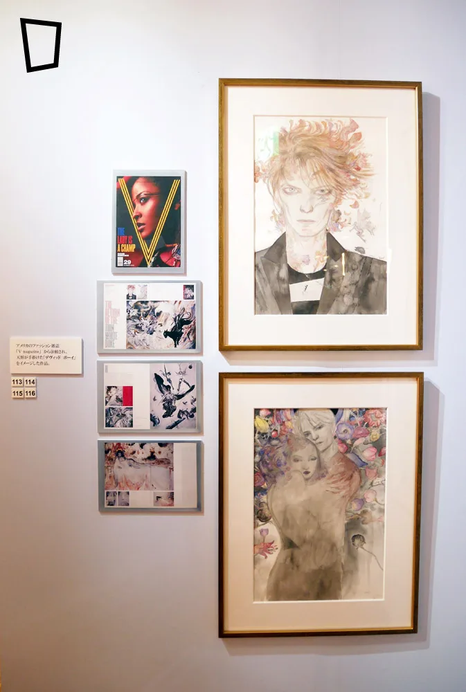 大叔受美國時裝雜誌 《V magazine》委託創作的一系列 David Bowie 的插畫。